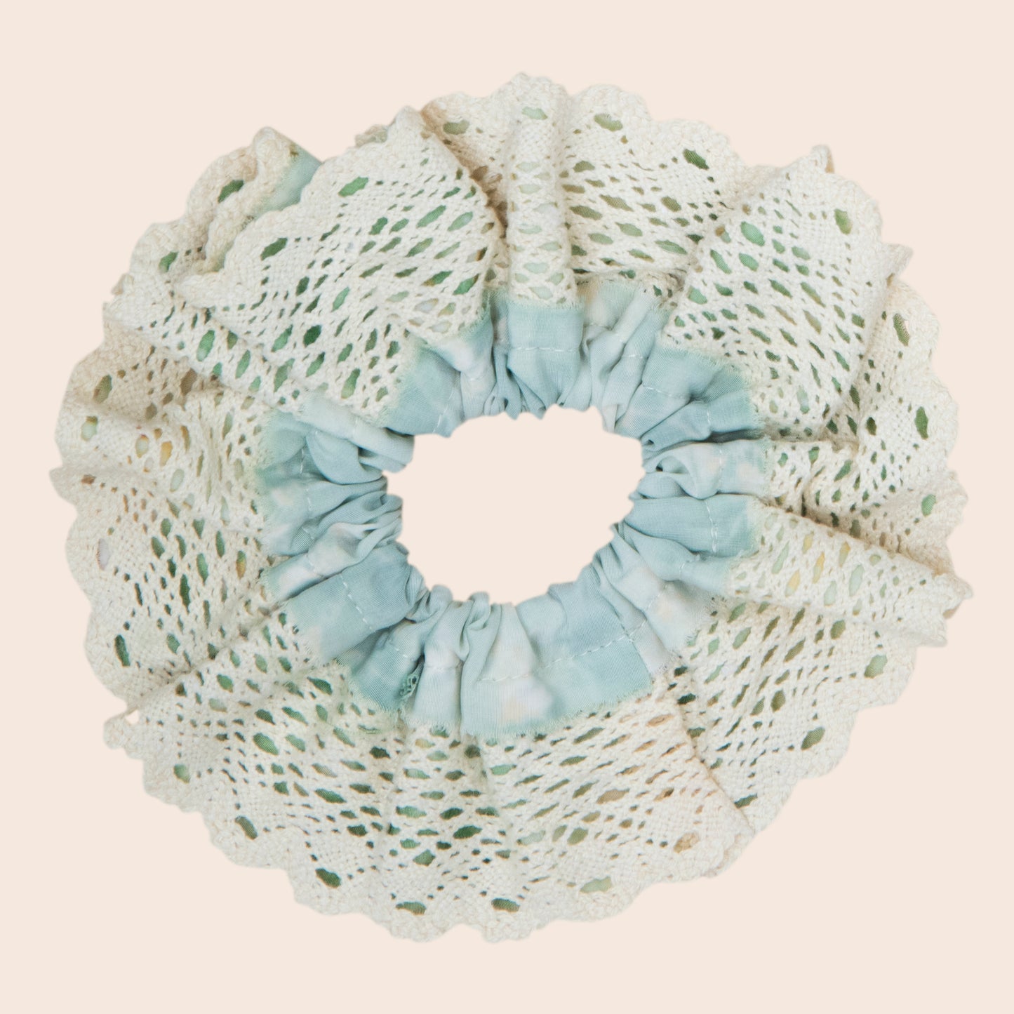 Lace Scrunchie- Cloud