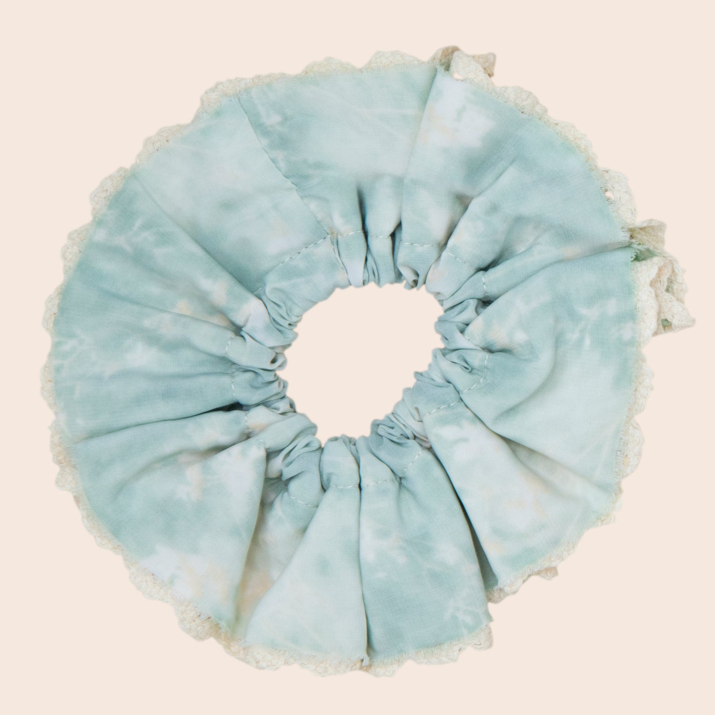 Lace Scrunchie- Cloud