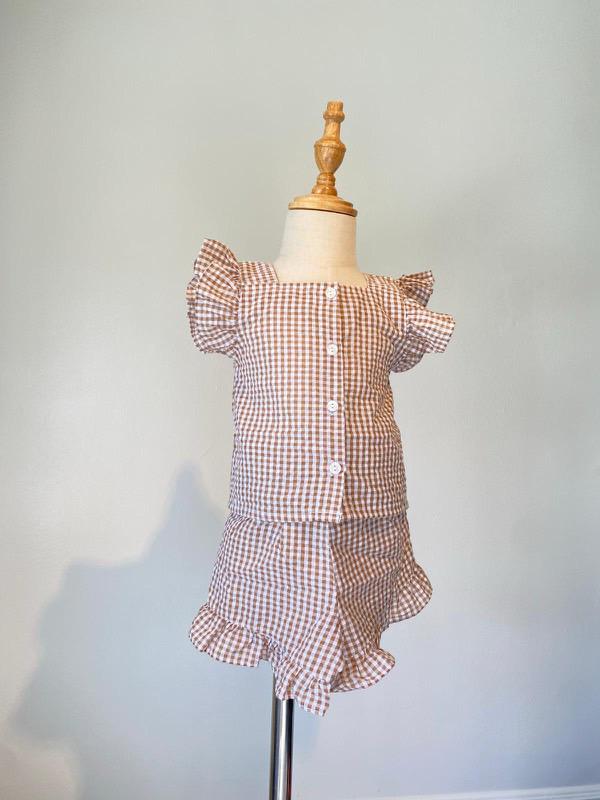 Ruffle Plaid Set