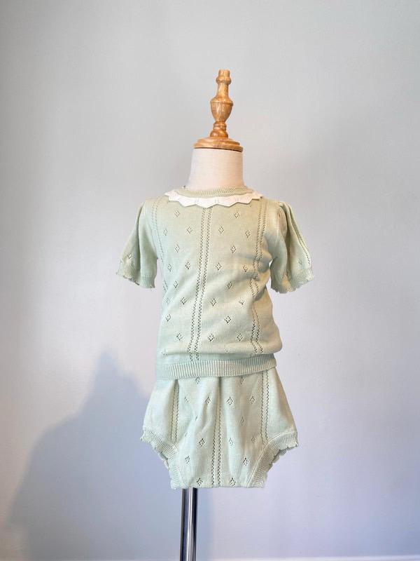 Scalloped Knit Set