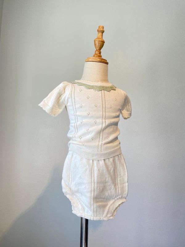 Scalloped Knit Set