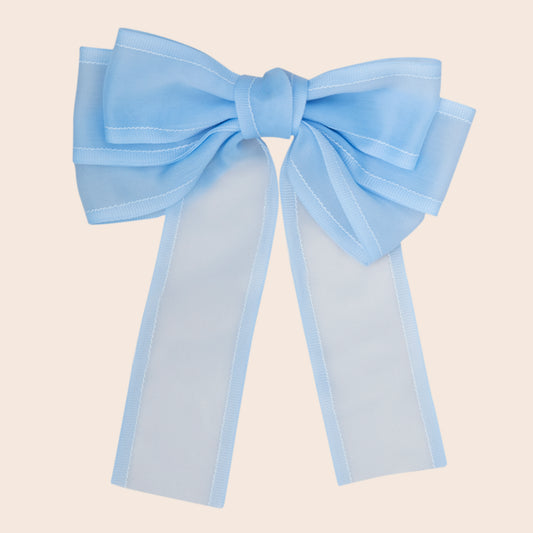 Pastel 3 Layered Bow- Sky