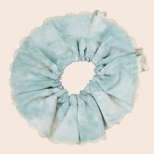 Lace Scrunchie- Cloud