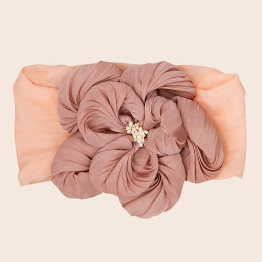 Bloom Headband- Deep Peach