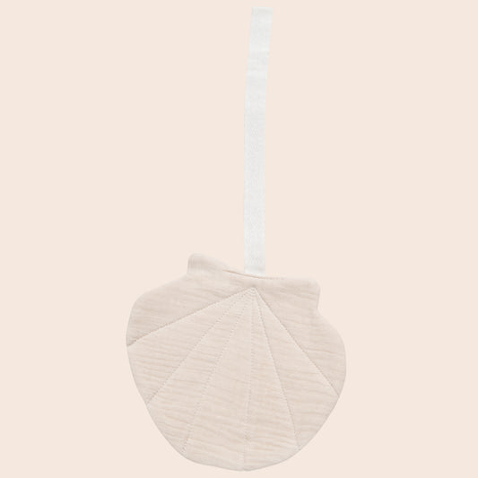 Seashell Linen Sucette Clip- Sand