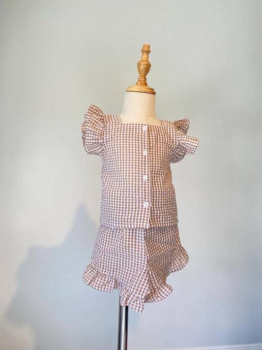 Ruffle Plaid Set