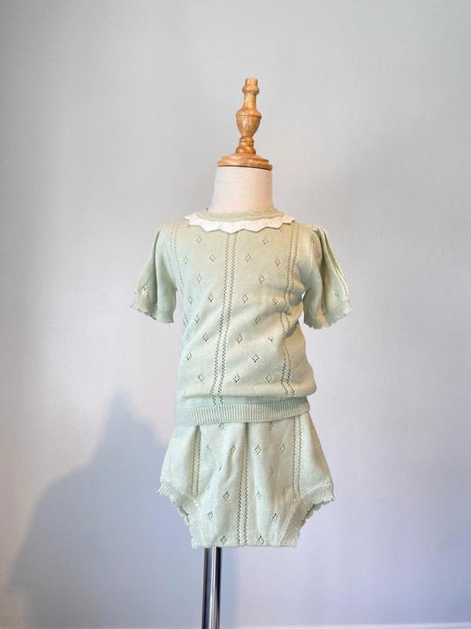 Scalloped Knit Set